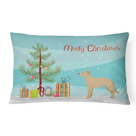 Carolines Treasures CK3834PW1216 German Sheprador 1 Christmas Tree Canvas Fabric Decorative Pillow, 12H x16W, multicolor