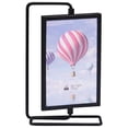 thumbnail image 2 of DOLITY Photo Frame Cards Display Stand Holder Ornament Glass Front Rotating Photo Frame Black 20x12.5cm, 2 of 9