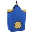 thumbnail image 2 of Bolsa de heno de alimentación lenta Bolsa de transporte de cabra Bolsa de almacenamiento de heno de tela Oxford de doble capa con anillo de metal Azul, 2 of 5