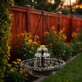 thumbnail image 3 of Rewenti Bloom Outdoor Garden Floating Hanging Solar Bird Feeder Birdbath Fountain Water Feature, 3 of 4
