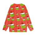Grinch Christmas Pajamas for Women Set Plus Size Flannel Christmas