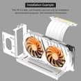 thumbnail image 4 of Soporte de Montaje Vertical para GPU, Soporte para Tarjeta Gráfica de 2 Ranuras con Hardware, Base para GPU, Estación de Acoplamiento Externa para GPU A, 4 of 5