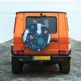 thumbnail image 4 of Haiem Spare Tire Cover , Wheel Cover with Alpaca Astronaut in Space printed, Camper Spare Tire Cover Fit for Jeep Wrangler Rv SUV Truck Travel Trailer-15 inch, 4 of 9