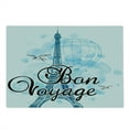 thumbnail image 2 of Going Away Party Cutting Board, Eiffel Tower Air Balloon Watercolor Bon Voyage Bird Journey, Decorative Tempered Glass Cutting and Serving Board, Large Size, Pale Blue Black Blue, by Ambesonne, 2 of 5