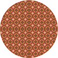 thumbnail image 1 of Ahgly Company Machine Washable Indoor Round Transitional Orange Area Rugs, 8' Round, 1 of 7