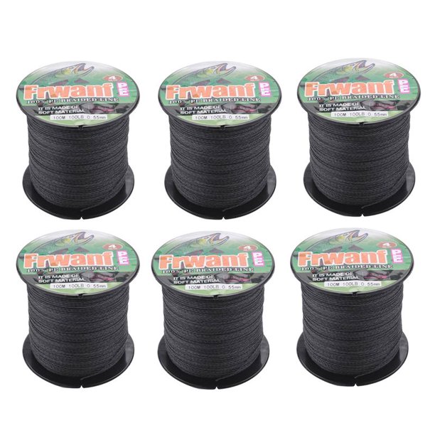 6X 4 Hebra 100M Línea de Pesca Trenzada de Pe 4 Hebra Super Fuerte Hilo de Multifilamento para Carpa de Pesca 100Lb