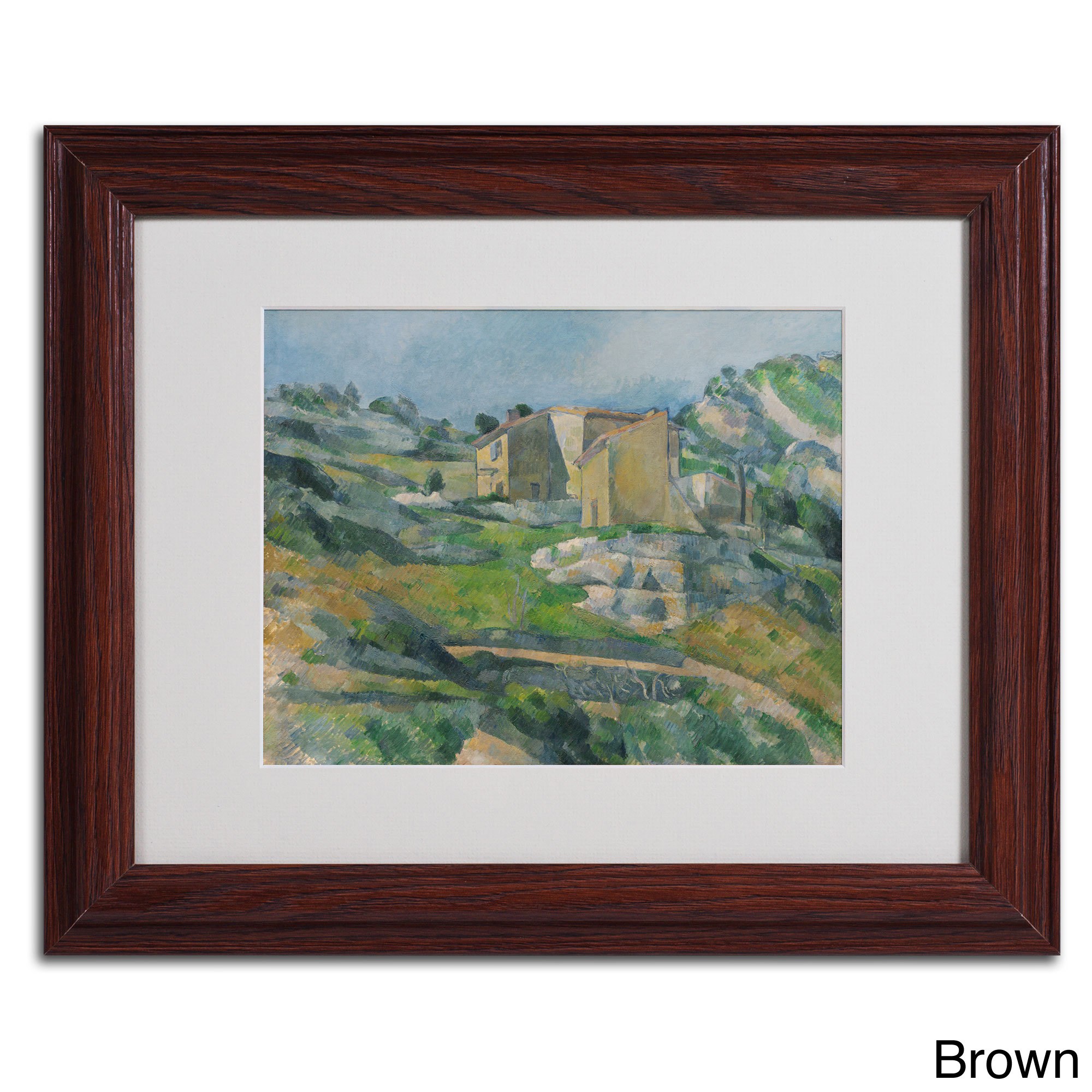 Trademark Fine Art "Houses In the Provence 1833" Canvas Art by Paul Cezanne, Black Frame