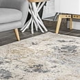 thumbnail image 3 of nuLOOM Abstract Contemporary Motto Runner Rug, 2' x 8', Beige, 3 of 4