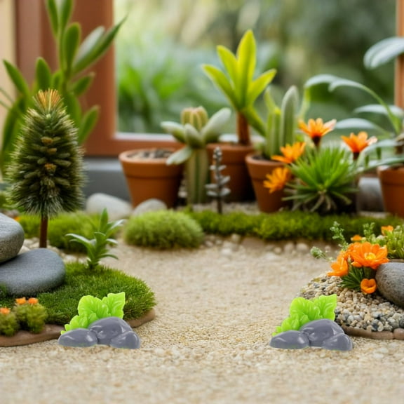 OFFIGAM 40pcs Miniature Landscape Resin Decorations for Indoor Gardening Terrarium Accessories