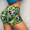 thumbnail image 4 of Lsque Football Doodle Pattern High Waisted Biker Shorts for Women-Tummy Control Fitness Athletic Workout Running Yoga Gym Shorts,Moisture-Wicking-Medium, 4 of 9