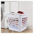 thumbnail image 4 of 2 Bushel/70 L Ultra Square Plastic Laundry Basket, Set of 4 Tall Plastic Laundry Basket with Handles, White, 4 of 4