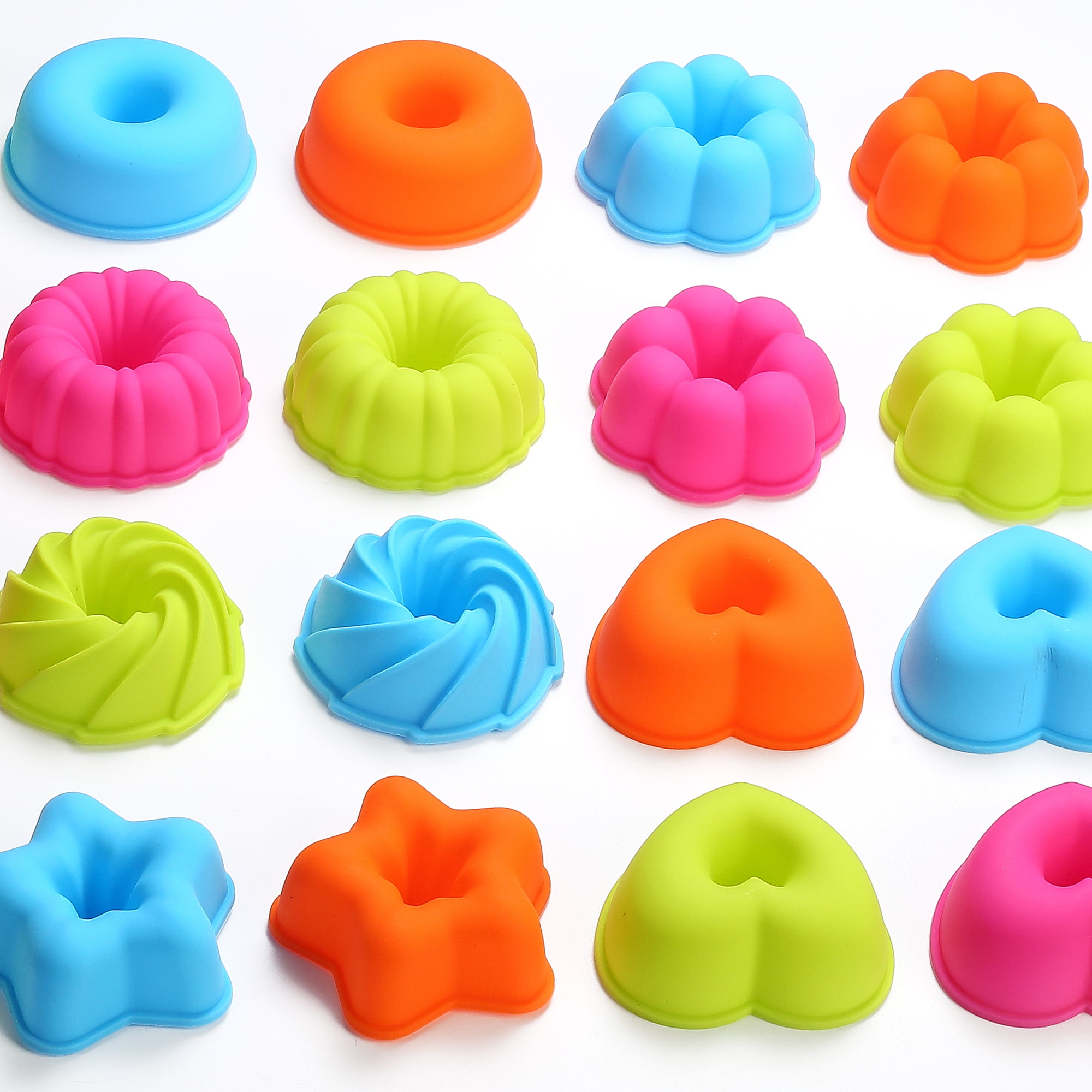 20Pcs Dream Lifestyle Silicone Molds, Nonstick Silicone Donut Mold,Reusable  Baking Cups for Cupcake Muffin Jello Bagel, Oven & Microwave & Dishwasher