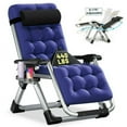 thumbnail image 1 of ABORON Zero   Gravity Chair, Premium Outdoor Lawn Folding Lounge Chairs, Sturdy Adjustable Reclining Patio Chairs with Soft Cushion, Headrest & Tray, Support 400lbs, 1 of 10