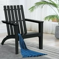thumbnail image 2 of Indoor/Outdoor Acacia Wood Adirondack Lounge Armchair - Black, 2 of 3
