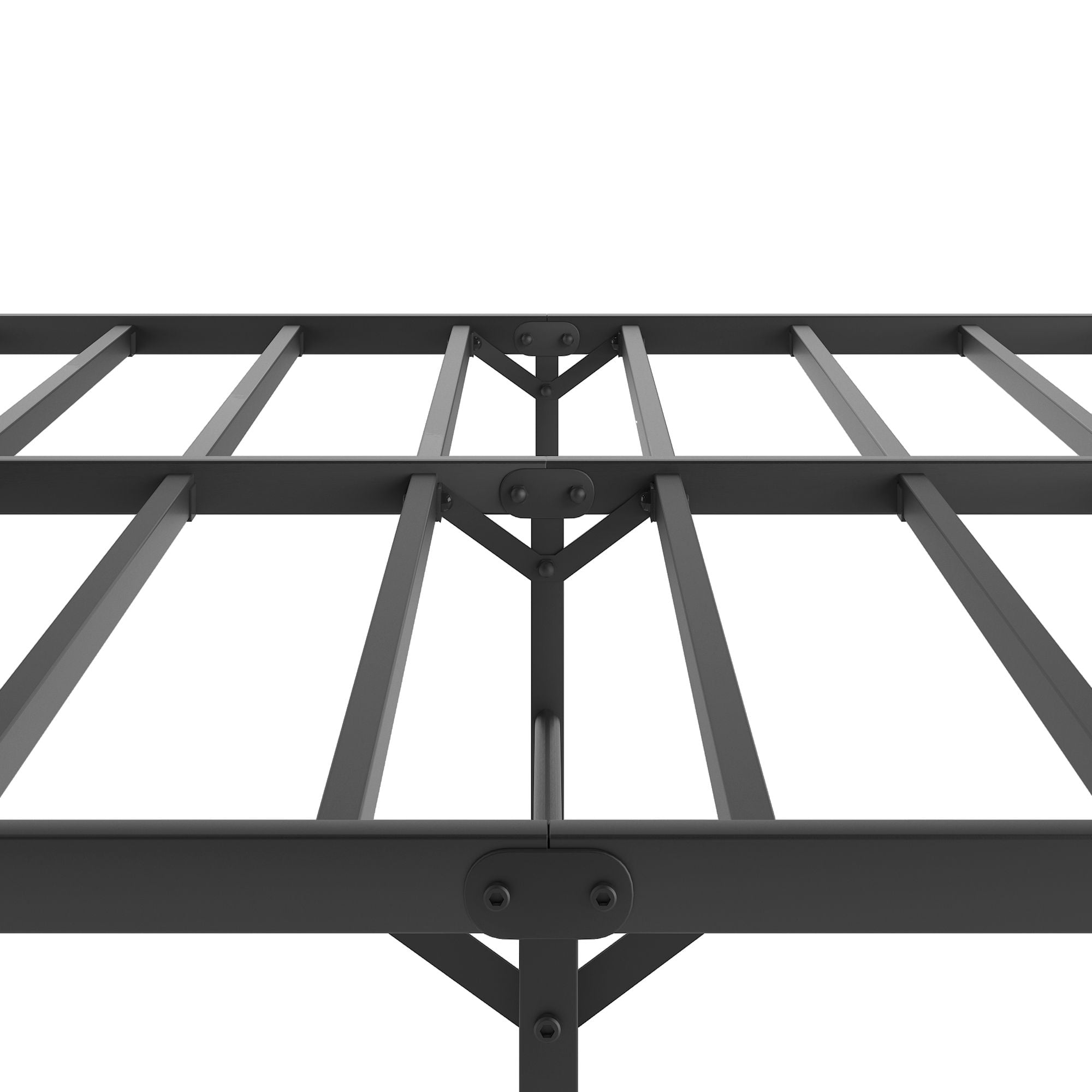 Aukfa Metal Queen Bed Frame, Platform Bed with Headboard, Black