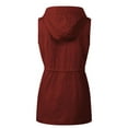 thumbnail image 4 of MixMatchy Women's Hooded Adjustable Drawstring Utility Pocket Anorak Jacket Vest, 4 of 4
