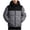Gray, variant on QQZ Color Block Padded Hooded Zip Up Puffer Jacket Men, Zip Up Sweatshirt Men, Fall Winter Travel Business Casual Ski Outdoor Daily Outfits