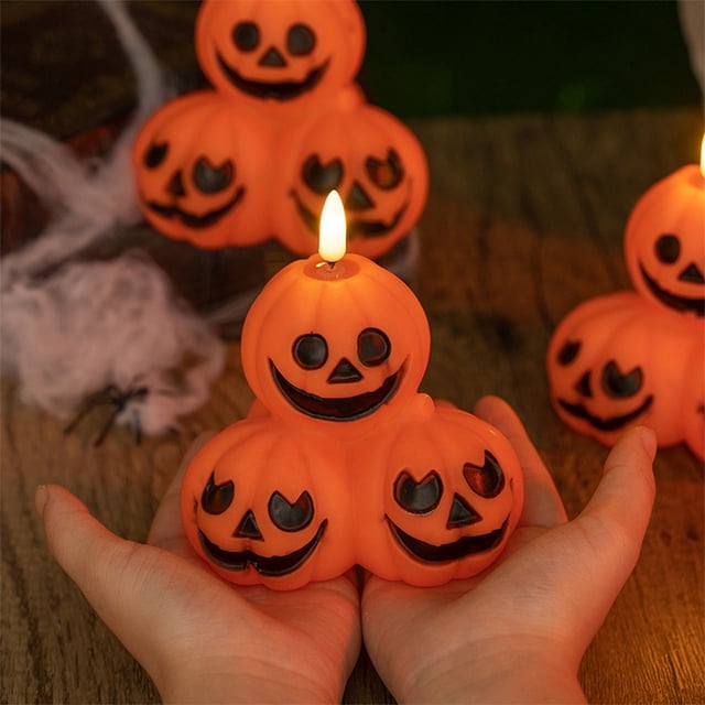 Hogar y cocina, Decoración del hogar, Decoración navideña, Calabaza de Halloween, Luz nocturna luminosa LED, Adornos decorativos para fiestas, Luces nocturnas de plástico