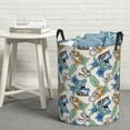 thumbnail image 6 of Sikiie Dinosaurs And Leaves Print Round Dirty Clothes Basket, Waterproof Standing Foldable Storage Basket, for Laundry Room, Bedroom, Bathroom Storage-Medium, 6 of 6