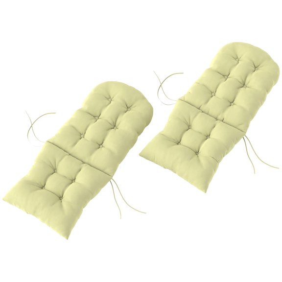 Homiyad Outdoor Adirondack Chair Cushions Set of 2, Tufted High Back Patio Chair Cushions, Adirondack Cushions with Ties, Non-Slip Replacement Seat Cushions for Adirondack Chairs, Beige