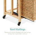 thumbnail image 2 of Best Choice Products Vertical Rolling File Cabinet for Home, Office w/ Rubberwood Frame, Locking Caster Wheels - Natural, 2 of 7