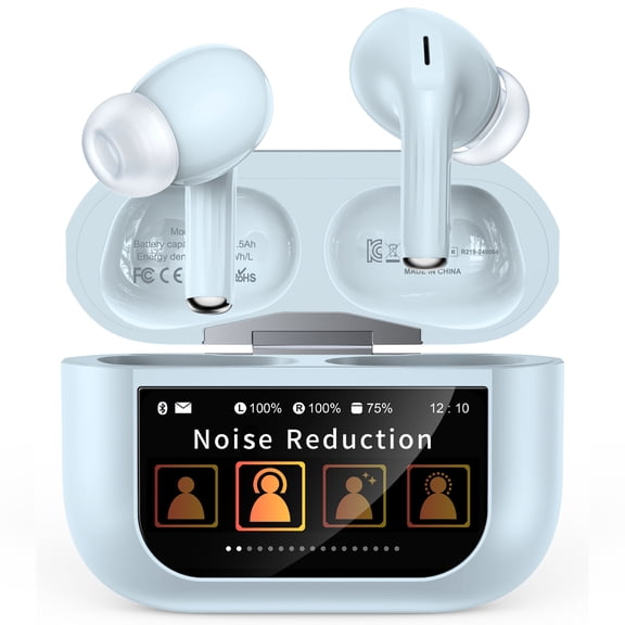 Wireless Earbuds, Bluetooth 5.4 Ear Buds, ENC Noise Cancelling Headphones with 50H Playtime, Bass Stereo Sound, Compatible with iPhone Air/17/16/15/14/Android, Pad