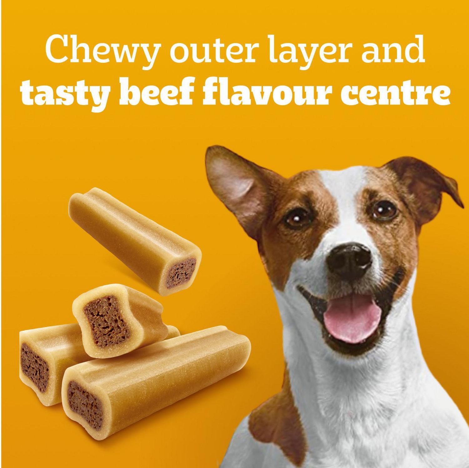 Gâteries pour chiens adultes PEDIGREE Jumbone saveur de bœuf – pour petits chiens et chiens moyens, 2 unités 200 - 500g