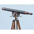 thumbnail image 3 of Nauticalmart Floor Standing Antique Copper with Leather Anchormaster Telescope 50", 3 of 4