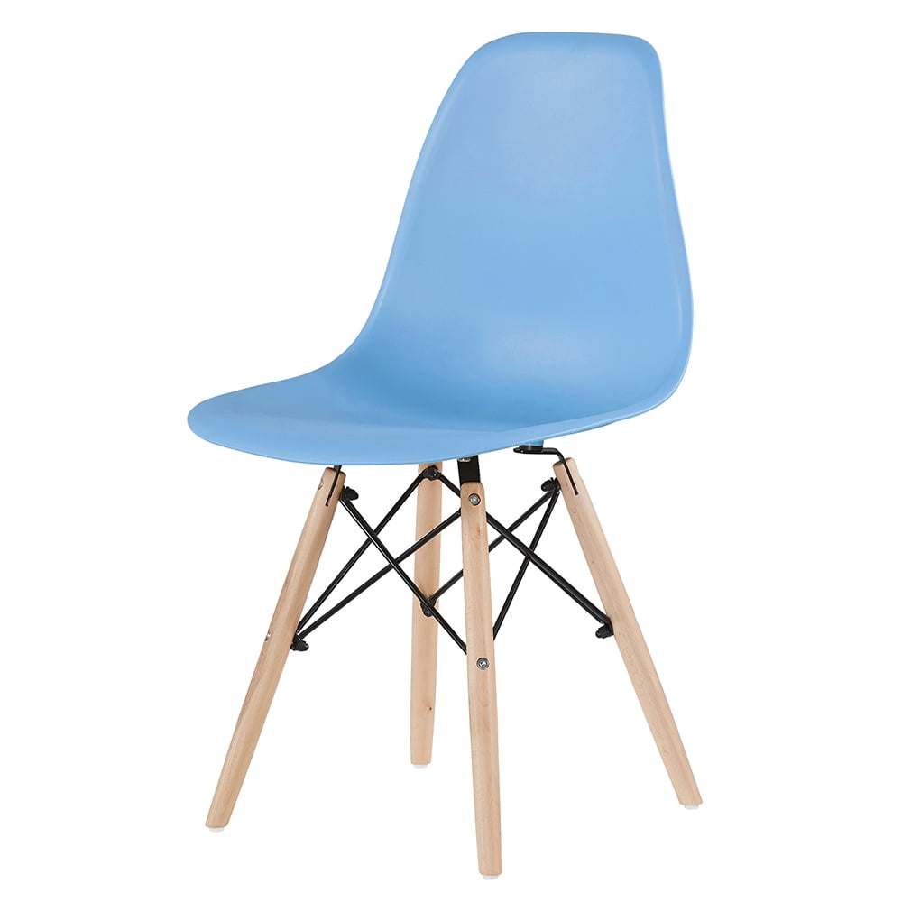 Kepooman Modern Armless Dining Chairs with Wood Legs, Light Blue Kepooman Modern Armless Dining Chairs with Wood Legs, Light Blue