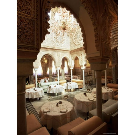 Interior View of Moroccan Restaurant, La Mamounia Hotel, Marrakech, Morocco, North Africa Print Wall Art By Lee