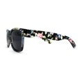 thumbnail image 3 of No glare Polarized Iconic Hipster Horn Rim Flower Print Sunglasses Yellow Floral Black, 3 of 4
