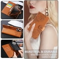 thumbnail image 6 of for iPhone 16 Pro Max Wallet Case with Credit Card Holder, Flower Pattern Flip PU Leather Stand Shockproof Protective Phone Cover for iPhone 16 Pro Max Magnetic Clasp Purse Case, Brown, 6 of 10