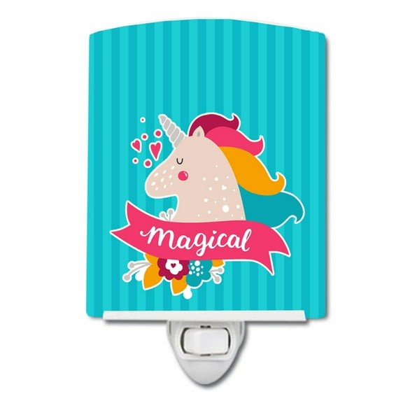 Caroline's Treasures BB7141CNL Unicorn Magical Ceramic Night Light, 6x4x3", multicolor