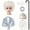 White Beehive, variant on 9 pcs Old Lady Costume for Kids,100 Days of School Costume Old Lady Wig for Girls,Halloween Granny Grandma Dress Up