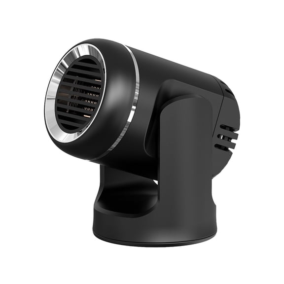 Hvmvliv Vehicle Heater 24V Vehicle Fan Heater, Hot Warm Heater for Windscreen Demisting and Defrosting, Plugs into 24V Lighter Socket for All 24V Vehicles Black