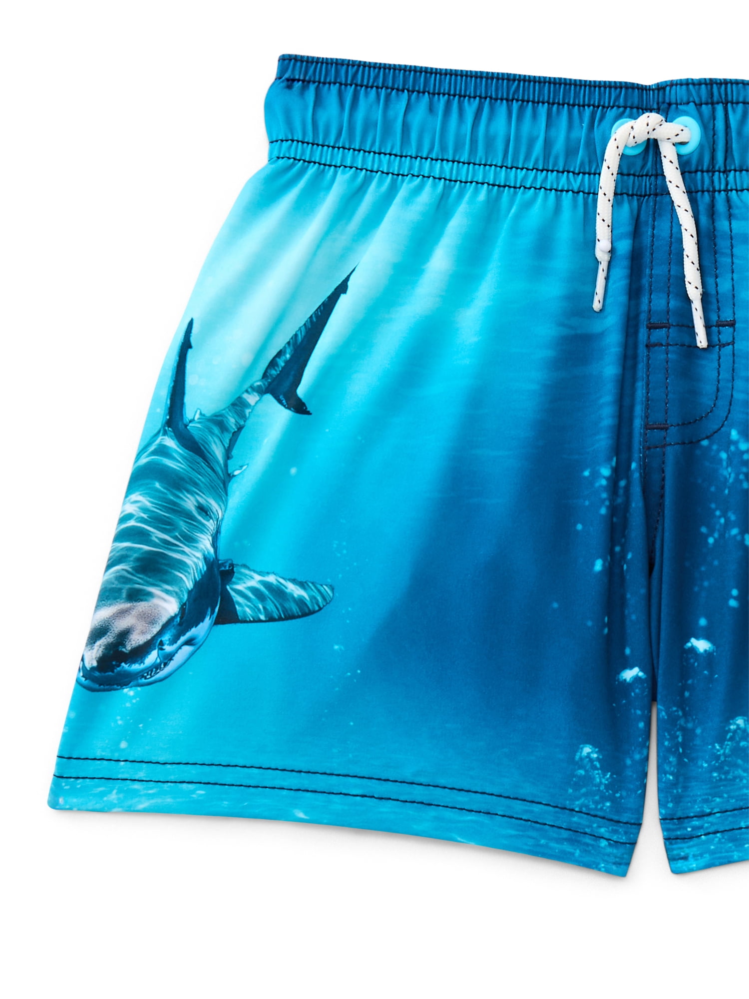 Wonder Nation Boys Quick Dry Stretch Swim Trunks with UPF50, Sizes 4-18 & Husky