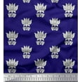 thumbnail image 1 of Soimoi Polyester Crepe Fabric Leaves & Lotus Block Fabric Prints by Yard 42 Inch Wide, 1 of 3