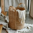 GooBloo BIG Extra Large Handmade Jute Storage Basket 17 x 17‚Äù