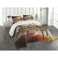 thumbnail image 3 of Ambesonne Industrial Quilted Bedspread Set 3 Pcs, Oil Refinery, Queen Size, Multicolor, 3 of 5
