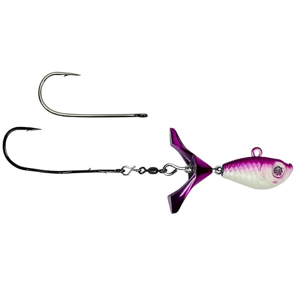 Kalins Fishing Lure Jig, Search Bait, 3/8 oz, Purple Ghost