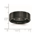 thumbnail image 6 of Chisel Black Ceramic Ridged Edge 8mm Brushed and Polished Band, 6 of 7