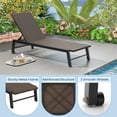 thumbnail image 4 of Gymax Patio PE Rattan Chaise Lounge Outdoor Recliner w/ 5-Level Backrest Backyard Poolside, 4 of 8
