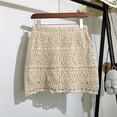 thumbnail image 3 of Womens Crochet Mini Skirt Summer Beach Skirt Cover Up Elegant Lace Hollow out Boho Skirts Coverups, 3 of 4