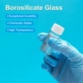 thumbnail image 4 of Uxcell Small Glass Sample Bottles with Lids, 5 pcs 10ml Clear Glass Vials with White Screw Caps Mini Leak Proof Reagent Sealed Bottles with Scale for Solid Liquid Powder Storage, 4 of 6