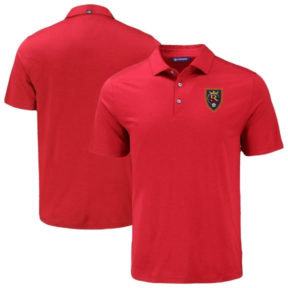 Men's-Cutter & Buck  Red Real Salt Lake Coastline Epic Comfort Eco Recycled Polo