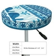 thumbnail image 4 of Fotbe Sea Underwater Animals Stool Covers Round,Waterproof Round Bar Stool Covers Bar Chair Covers Washable Stool Cushion Slipcover for 12-14 Inch Chair-14 inch, 4 of 7