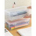 thumbnail image 3 of 1pc Clear Pencil Box, Modern PP Multipurpose Supply Box For Kids Boys School Classroom, 3 of 5