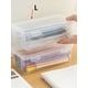 thumbnail image 3 of 1pc Clear Pencil Box, Modern PP Multipurpose Supply Box For Kids Boys School Classroom, 3 of 5