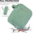 thumbnail image 4 of V-MORO Airpods Case, Silicone Flower Engraved Protective Case Cover Apple Airpod 2/1 Skin Cover with Keychain for Women Girls, Cactus Green Flower, 4 of 8
