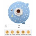 thumbnail image 6 of 13 Inch Round Placemats Set of 6, Christmas Sky Blue Non Slip Heat Insulation PP Table Mats, Xmas Snowflakes Winter Minimalist Washable Place Mats for Kitchen Dining Party Table Decor, 6 of 7